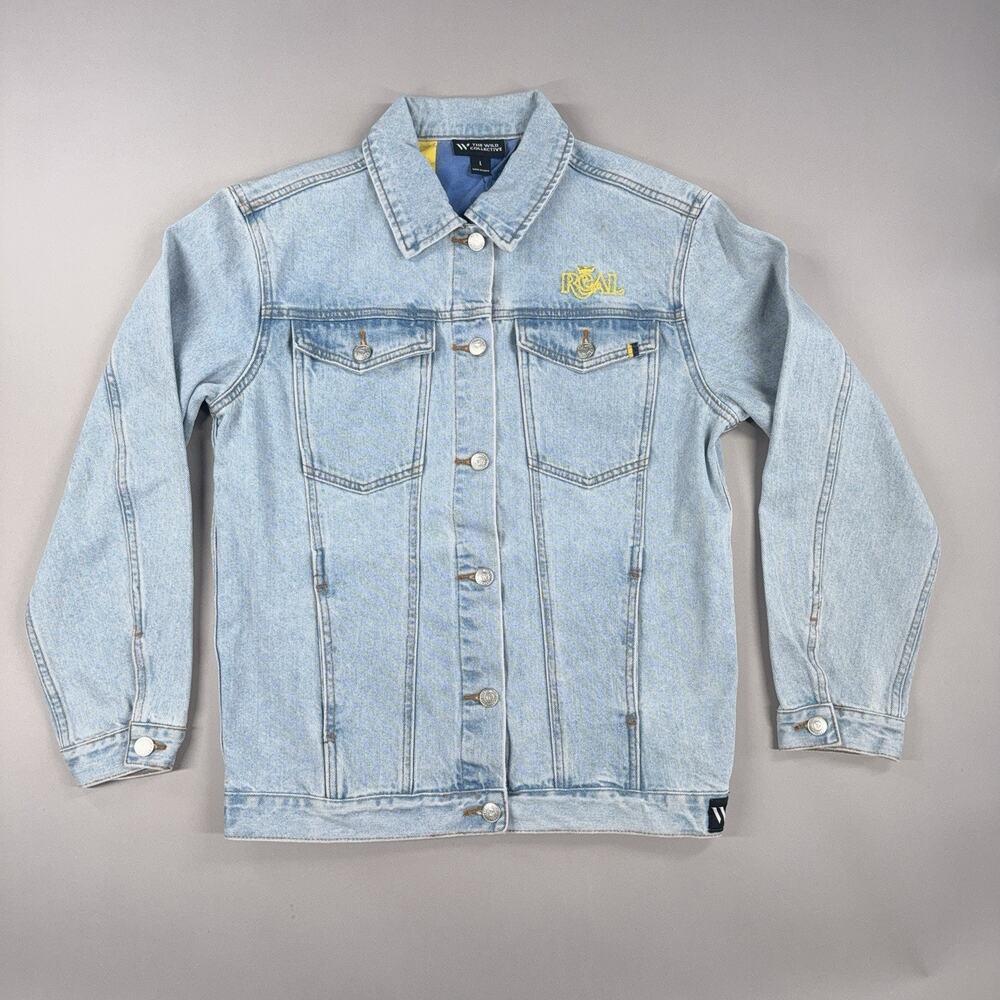 The Wild Collective Real Salt Lake MLS Women’s Denim Jacket Size Large NWT